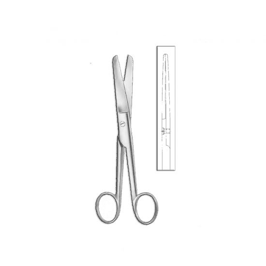 Doyen Abdominal Scissors 210mm (81/4”) One blade with hook end