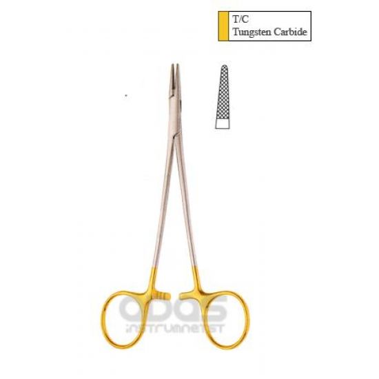 Crile Wood Needle Holder Tungsten Carbide, Serrated Jaws