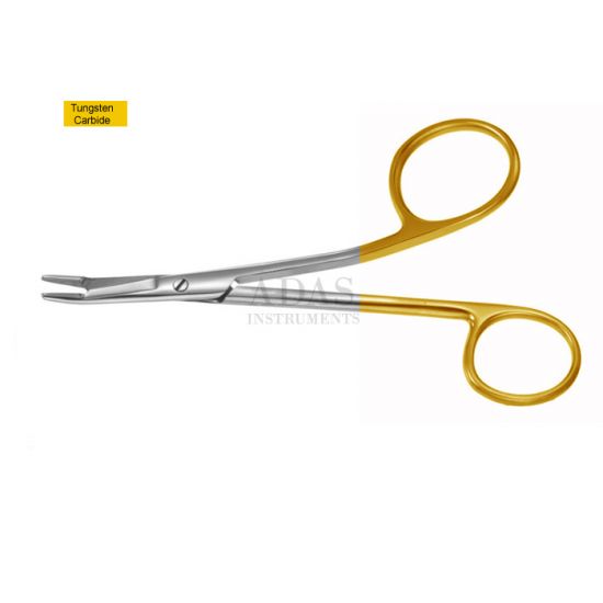 Foster Scissors and needle holder Curved Original Pattern, Serrated Jaws,5" (127mm) length