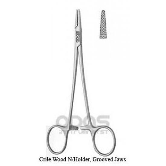 Crile Wood Needle Holders, Grooved Jaws, standard