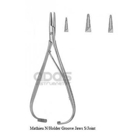 Mathieu Needle Holders,  Groove Jaws, S/Joint