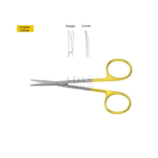 Strabismus scissors Str Tungsten Carbide, 4-1/2" (114mm) length