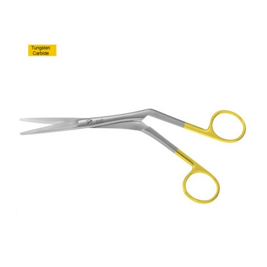 Septal scissors Angled Tungsten Carbide, Serrated, Long Blades, 7-3/4" (197mm)